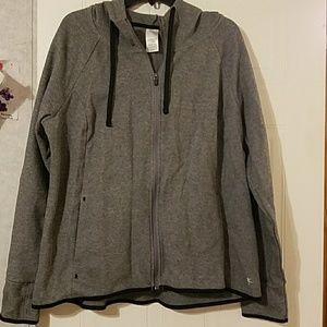 Women's Danskin gray hooded zipered jacket